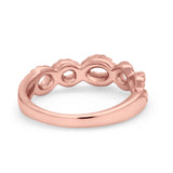 Crisscross Twisted Eternity Wedding Ring Simulated CZ 925 Sterling Silver