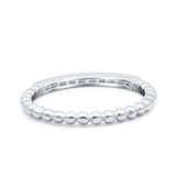 Infinity Twisted Half Eternity Wedding Band Ring Round Simulated Cubic Zirconia 925 Sterling Silver