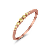 Thin Half Eternity Wedding Band Ring Round Simulated CZ 925 Sterling Silver