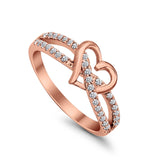 Heart Promise Engagement Eternity Ring Simulated CZ 925 Sterling Silver