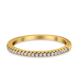 Eternity Wedding Band Ring Round Simulated CZ 925 Sterling Silver