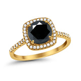 Halo Wedding Engagement Ring Round Simulated Cubic Zirconia 925 Sterling Silver