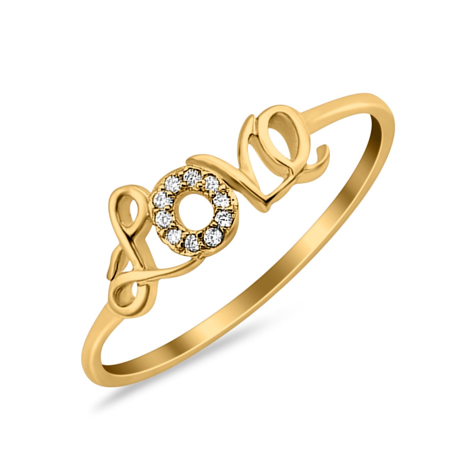 Engagement Eternity Love Ring Round Simulated Cubic Zirconia 925 Sterling Silver