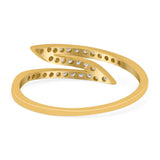 Fashion Half Eternity Ring Round Simulated Cubic Zirconia 925 Sterling Silver (5mm)