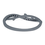 Fashion Crisscross Half Eternity Ring Band Round 4mm Simulated Cubic Zirconia 925 Sterling Silver