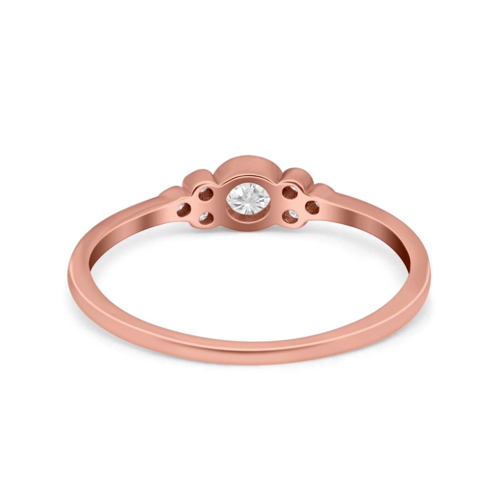 Art Deco Wedding Thumb Ring Round Simulated Cubic Zirconia 925 Sterling Silver