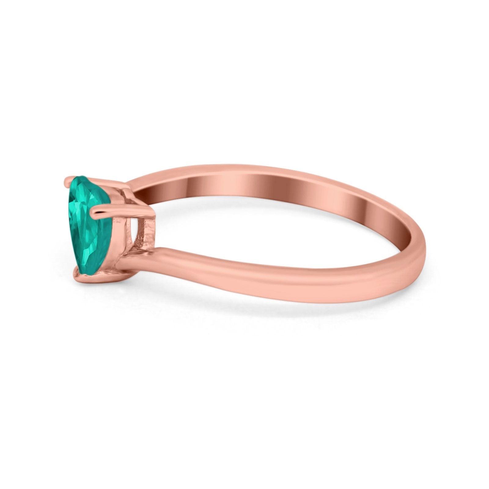 Swirl Wedding Heart Promise Ring Simulated Cubic Zirconia 925 Sterling Silver