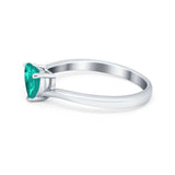 Swirl Wedding Heart Promise Ring Simulated Cubic Zirconia 925 Sterling Silver