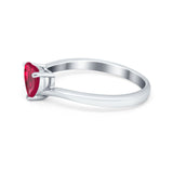 Swirl Wedding Heart Promise Ring Simulated Cubic Zirconia 925 Sterling Silver