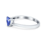 Swirl Wedding Heart Promise Ring Simulated Cubic Zirconia 925 Sterling Silver