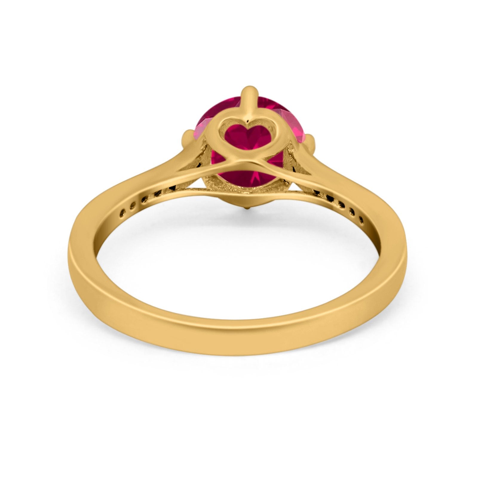 Solitaire Art Deco Wedding Ring Round Simulated Cubic Zirconia 925 Sterling Silver