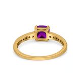 Cushion Cut Bridal Wedding Ring Simulated Cubic Zirconia 925 Sterling Silver