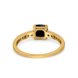 Cushion Cut Bridal Wedding Ring Simulated Cubic Zirconia 925 Sterling Silver