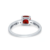 Cushion Cut Bridal Wedding Ring Simulated Cubic Zirconia 925 Sterling Silver