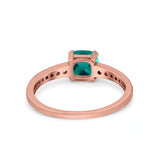 Cushion Cut Bridal Wedding Ring Simulated Cubic Zirconia 925 Sterling Silver