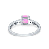 Cushion Cut Bridal Wedding Ring Simulated Cubic Zirconia 925 Sterling Silver