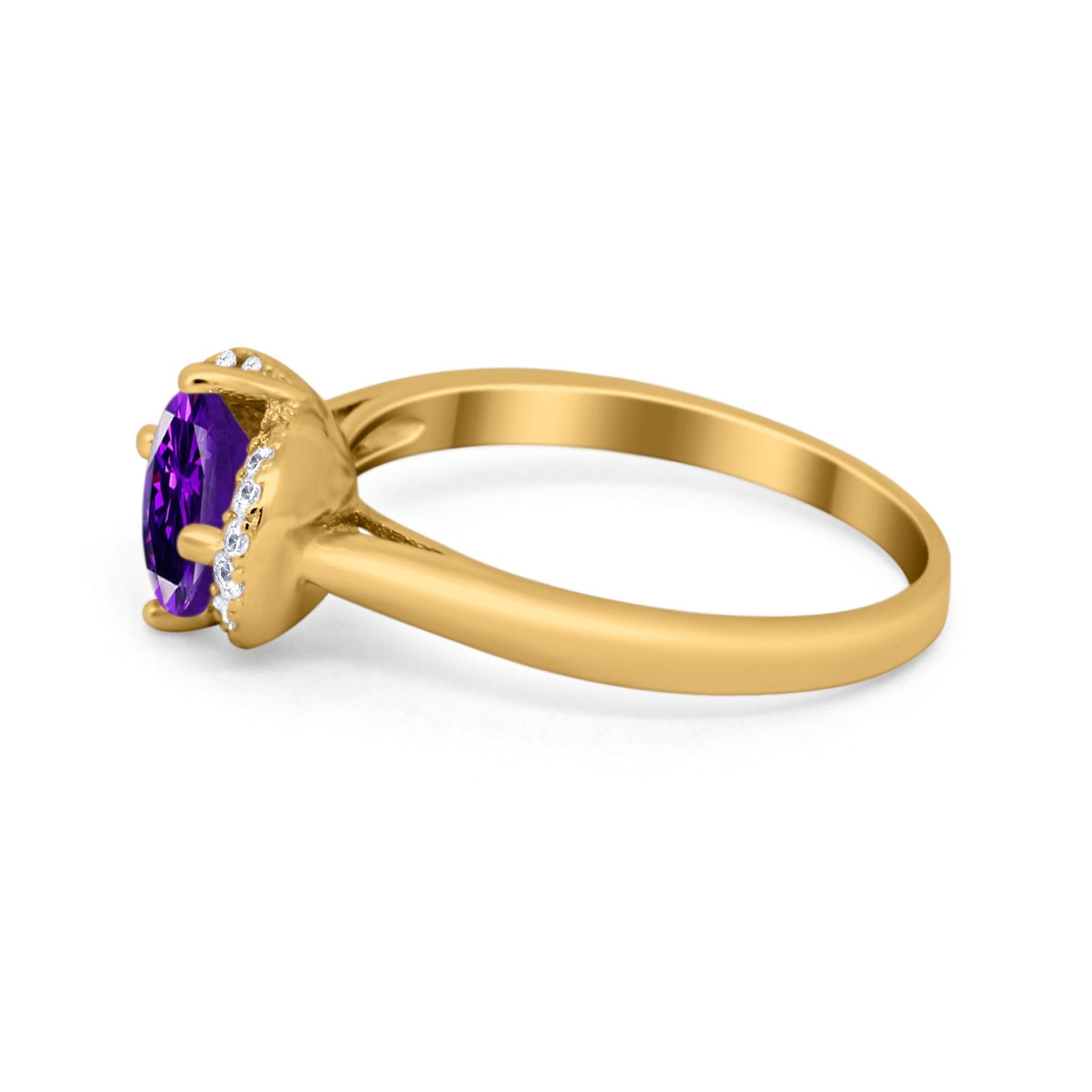 Art Deco Wedding Bridal Ring Round Simulated Cubic Zirconia 925 Sterling Silver