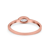 Petite Dainty Wedding Ring Simulated Marquise Cubic Zirconia 925 Sterling Silver