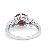 Art Deco Solitaire Wedding Ring Simulated Cubic Zirconia 925 Sterling Silver