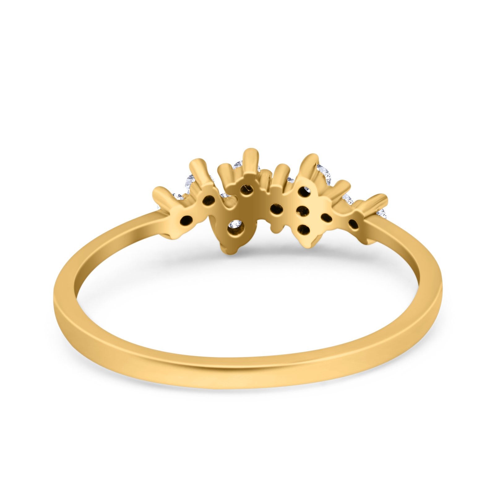 Eternity Band Engagement Wedding Ring Round Simulated Cubic Zirconia 925 Sterling Silver