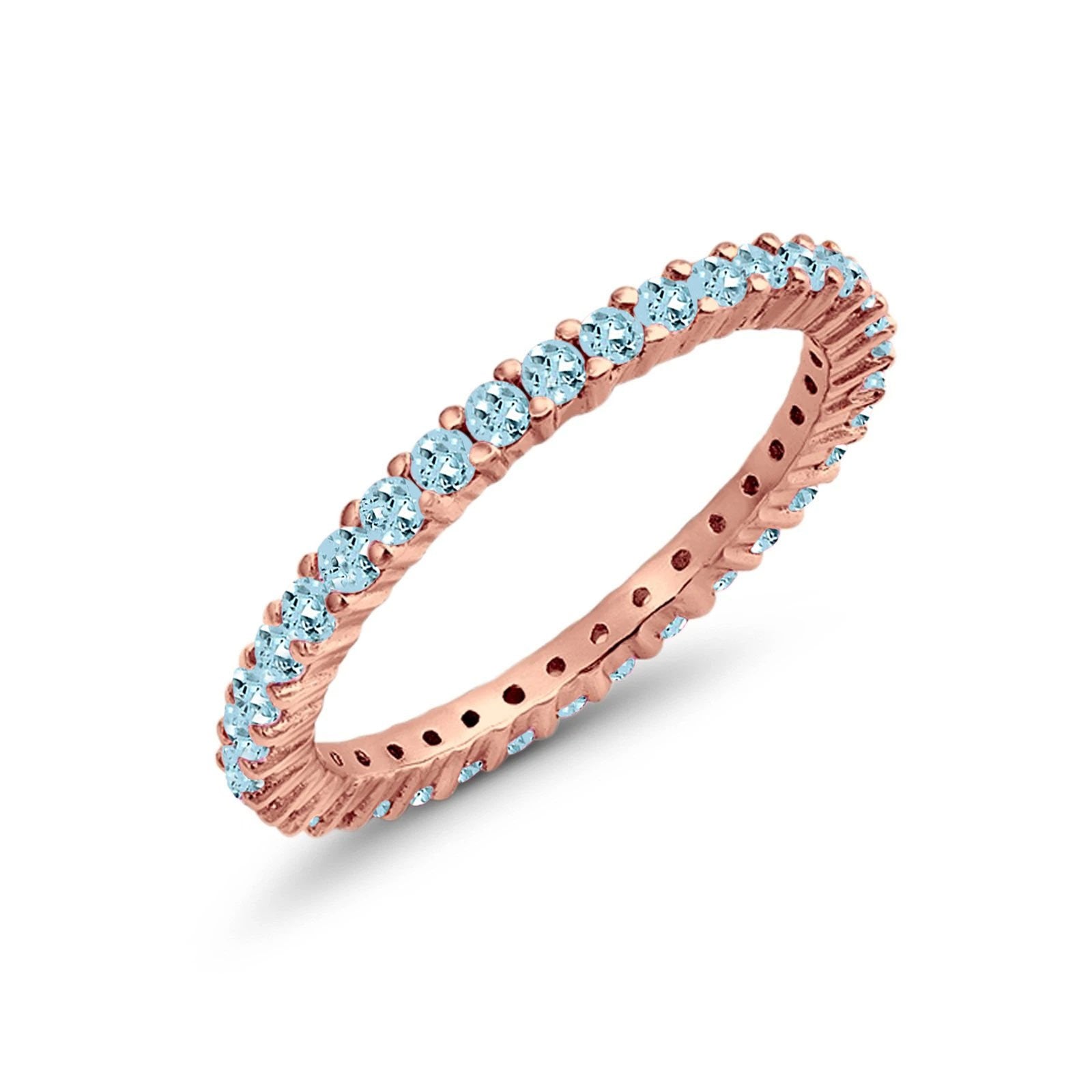 Full Eternity Wedding Band Round Simulated CZ Ring 925 Sterling Silver