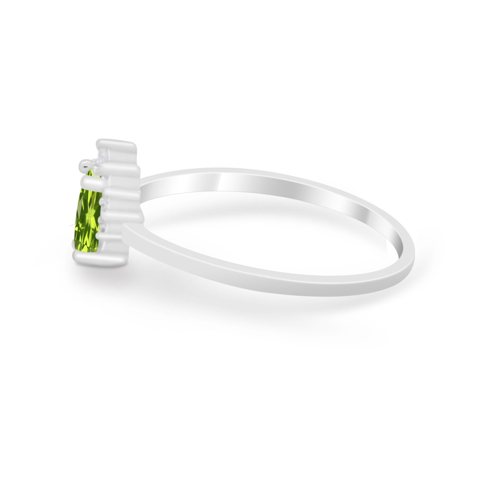 Petite Dainty Thumb Ring Round Simulated Cubic Zirconia 925 Sterling Silver