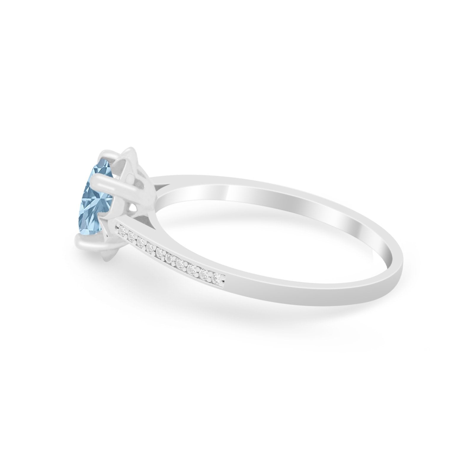 Vintage Style Engagement Ring Simulated Cubic Zirconia 925 Sterling Silver