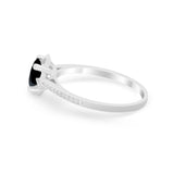 Vintage Style Engagement Ring Simulated Cubic Zirconia 925 Sterling Silver