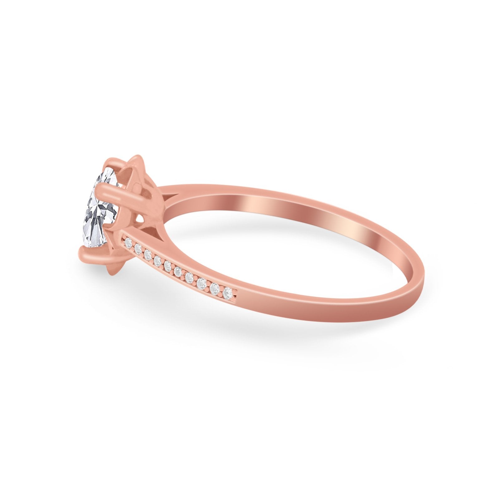 Vintage Style Engagement Ring Simulated Cubic Zirconia 925 Sterling Silver