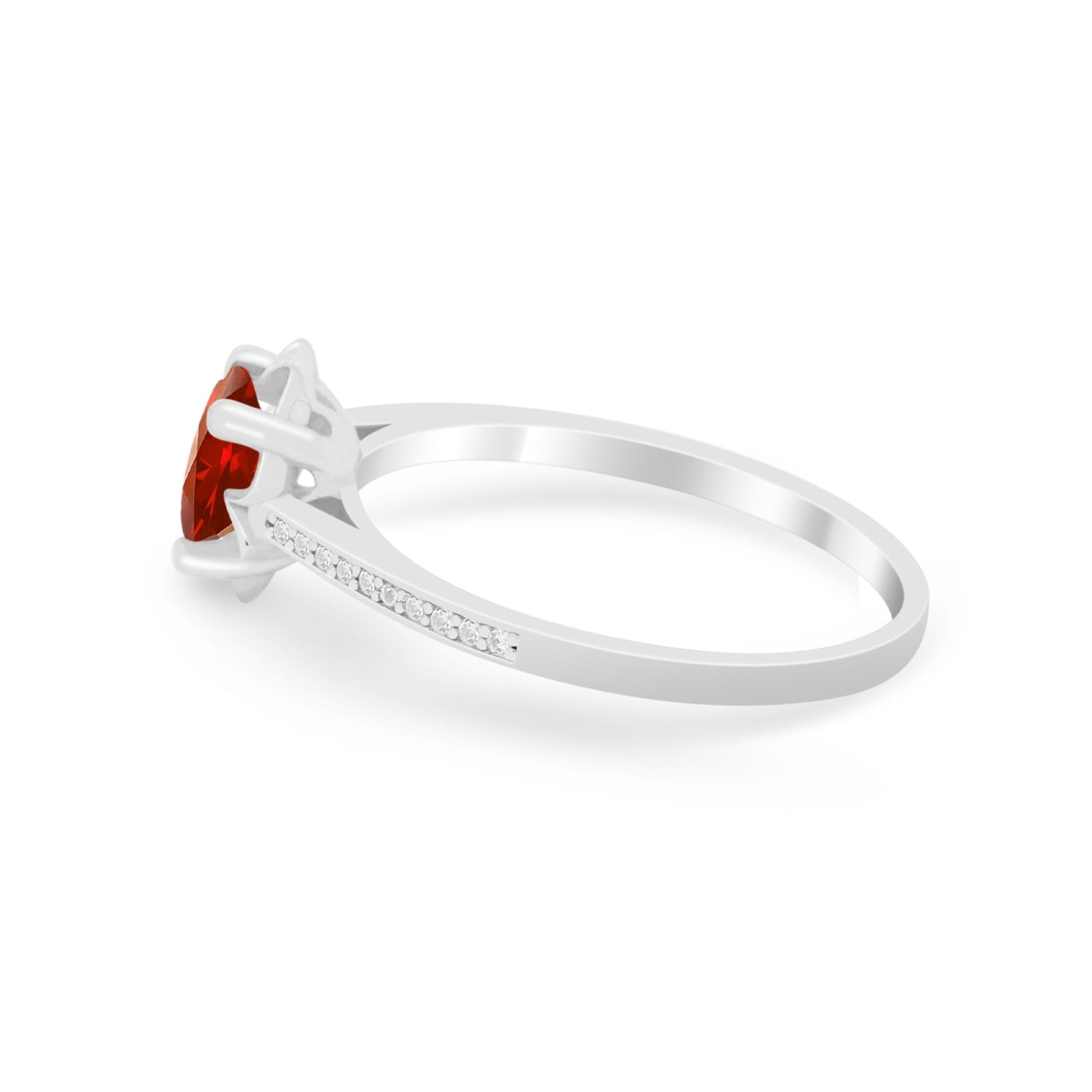Vintage Style Engagement Ring Simulated Cubic Zirconia 925 Sterling Silver