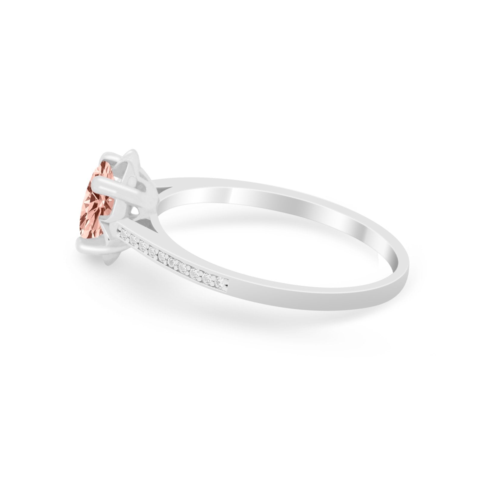 Vintage Style Engagement Ring Simulated Cubic Zirconia 925 Sterling Silver