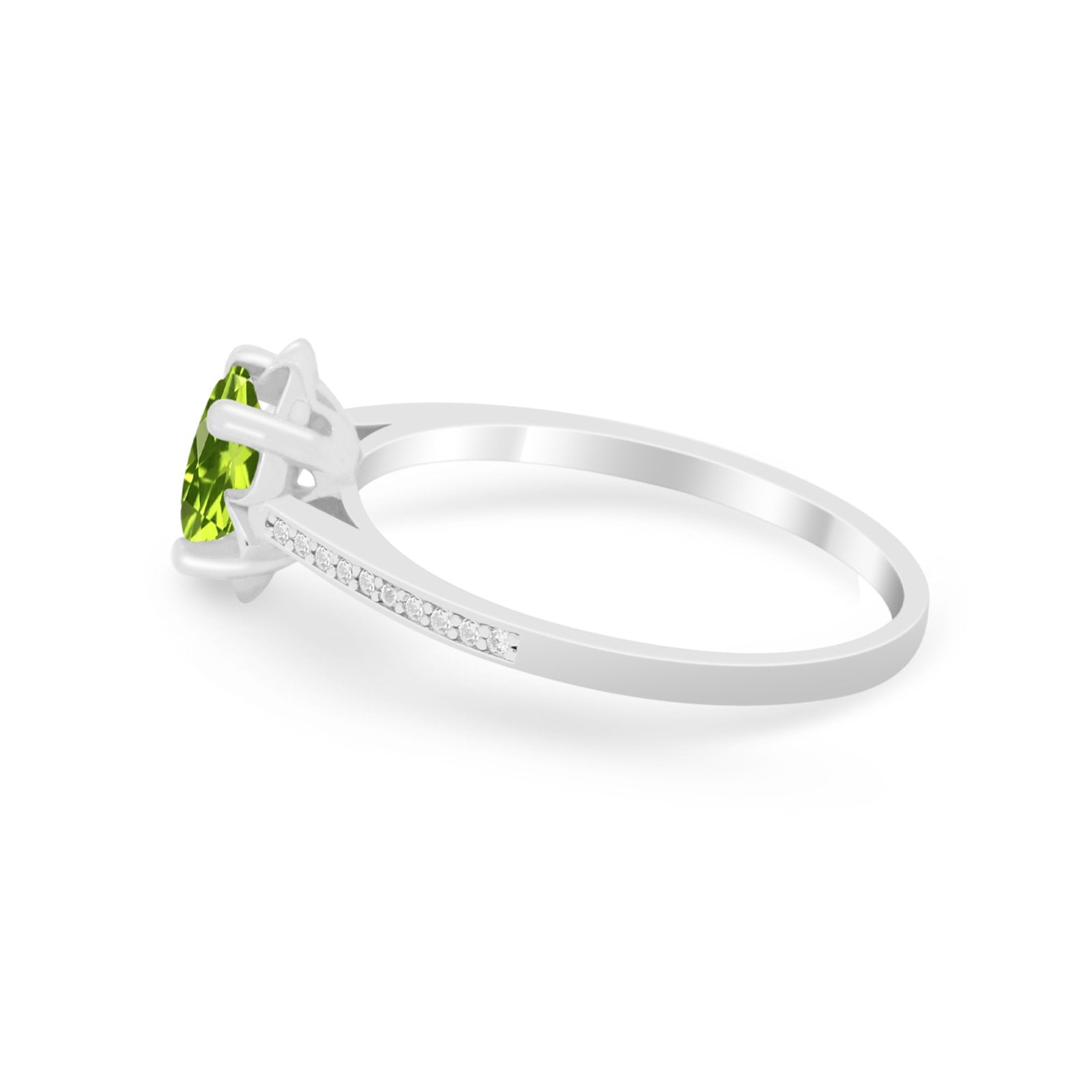 Vintage Style Engagement Ring Simulated Cubic Zirconia 925 Sterling Silver
