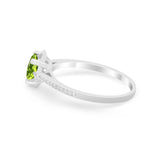 Vintage Style Engagement Ring Simulated Cubic Zirconia 925 Sterling Silver