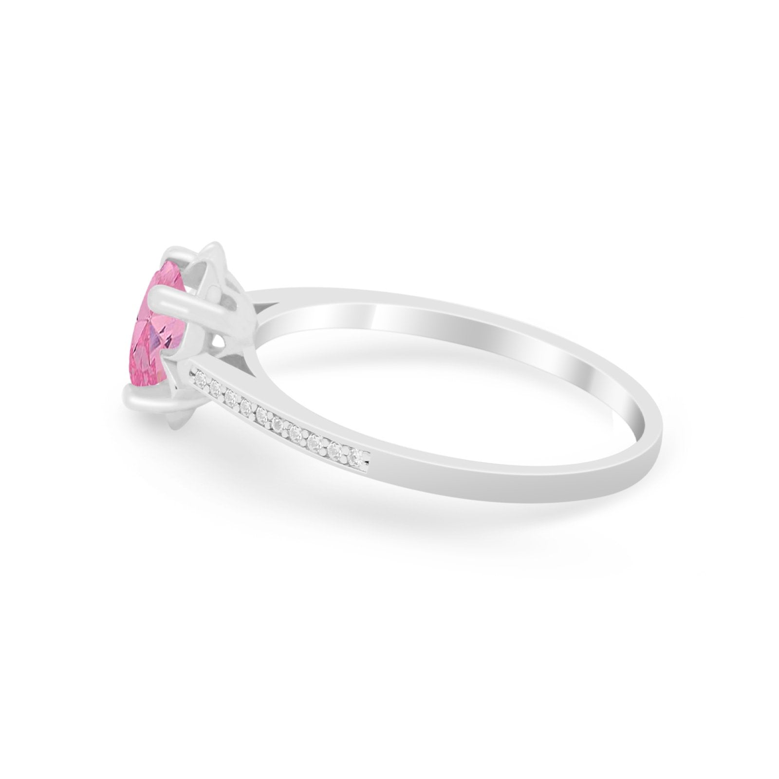 Vintage Style Engagement Ring Simulated Cubic Zirconia 925 Sterling Silver