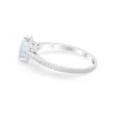 Vintage Style Engagement Ring Simulated Cubic Zirconia 925 Sterling Silver