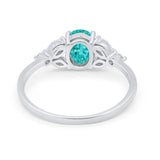 Oval Art Deco Wedding Engagement Ring Marquise Cubic Zirconia 925 Sterling Silver