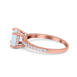 Vintage Cushion Cut Engagement Ring Simulated Cubic Zirconia 925 Sterling Silver