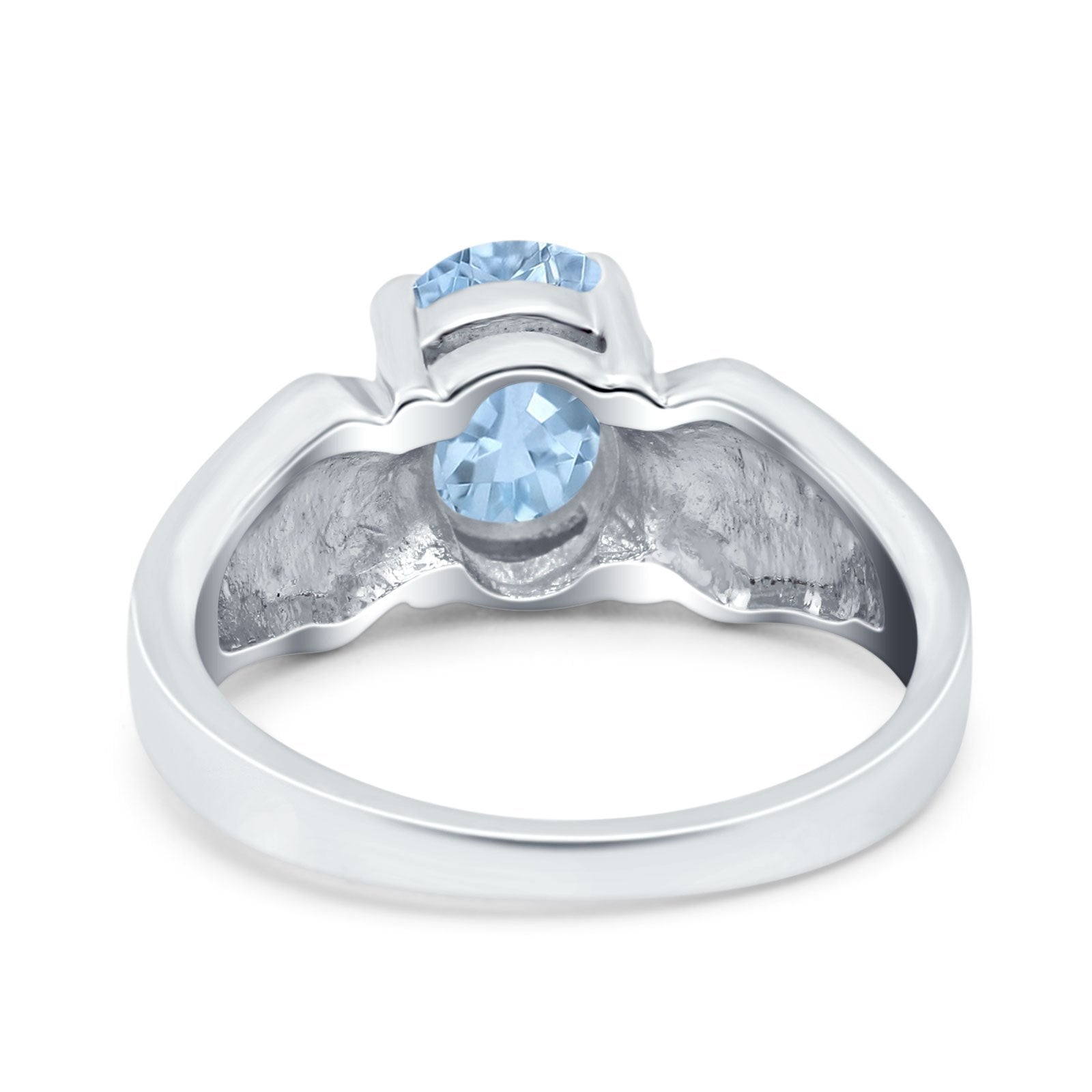 Three Stone Vintage Style Oval Art Deco Created White Opal Wedding Engagement Ring Simulated Cubic Zirconia 925 Sterling Silver