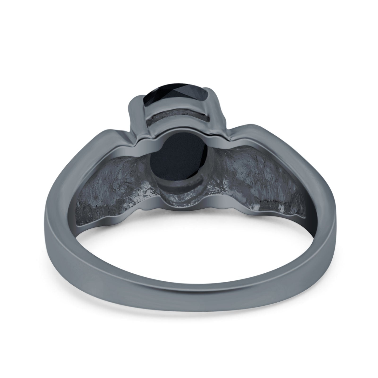 Three Stone Vintage Style Oval Art Deco Created White Opal Wedding Engagement Ring Simulated Cubic Zirconia 925 Sterling Silver