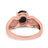 Three Stone Vintage Style Oval Art Deco Created White Opal Wedding Engagement Ring Simulated Cubic Zirconia 925 Sterling Silver