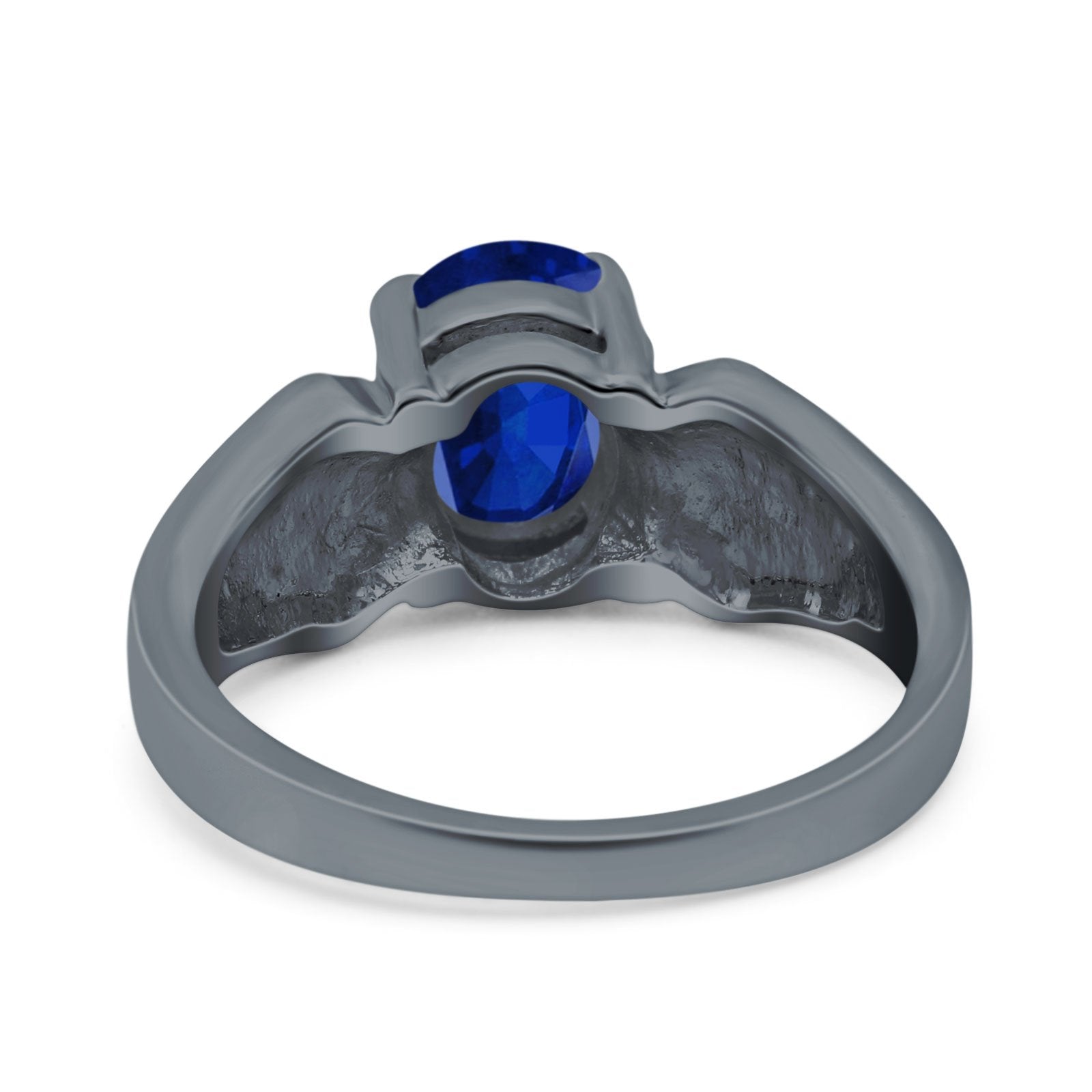 Three Stone Vintage Style Oval Art Deco Created White Opal Wedding Engagement Ring Simulated Cubic Zirconia 925 Sterling Silver