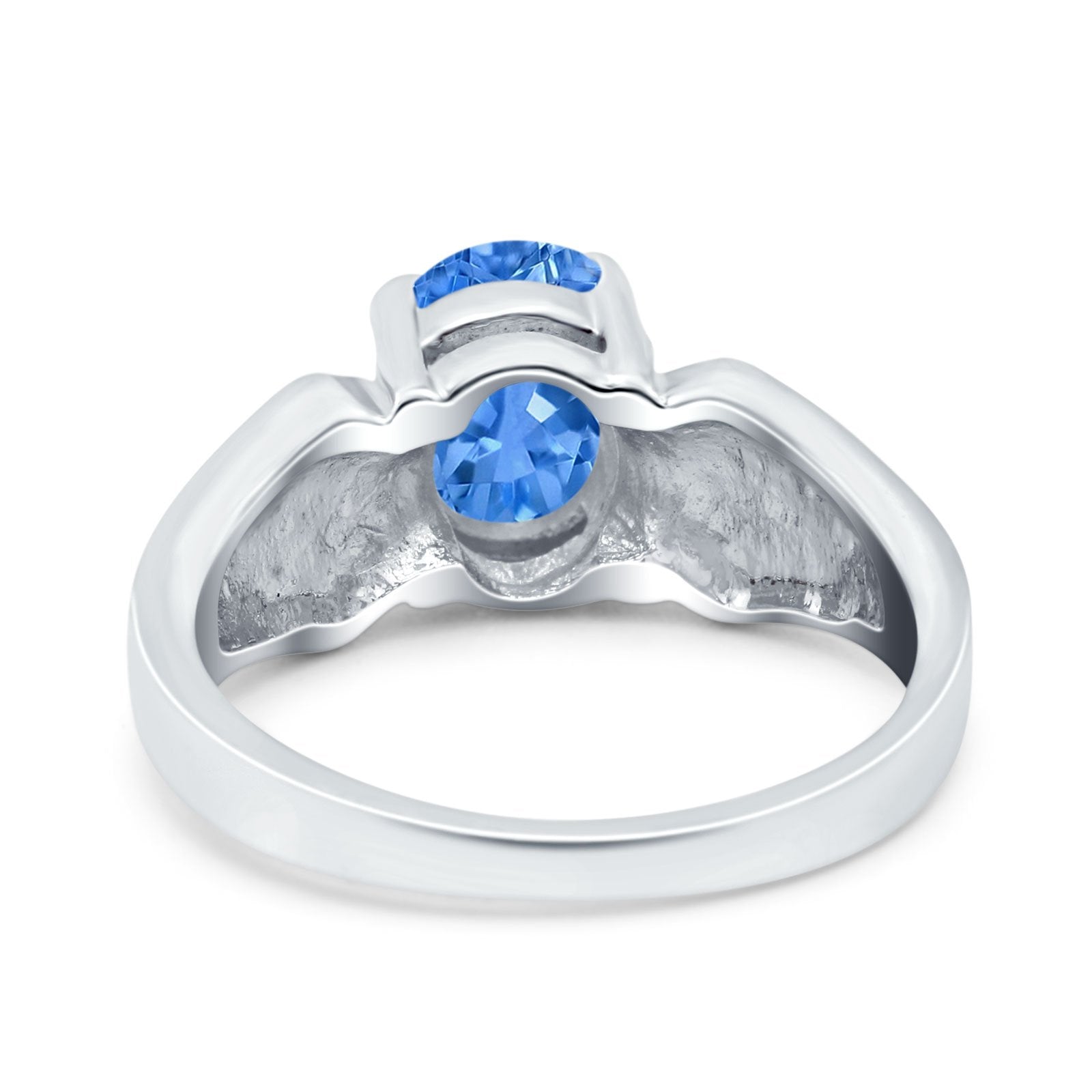 Three Stone Vintage Style Oval Art Deco Created White Opal Wedding Engagement Ring Simulated Cubic Zirconia 925 Sterling Silver