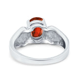 Three Stone Vintage Style Oval Art Deco Created White Opal Wedding Engagement Ring Simulated Cubic Zirconia 925 Sterling Silver