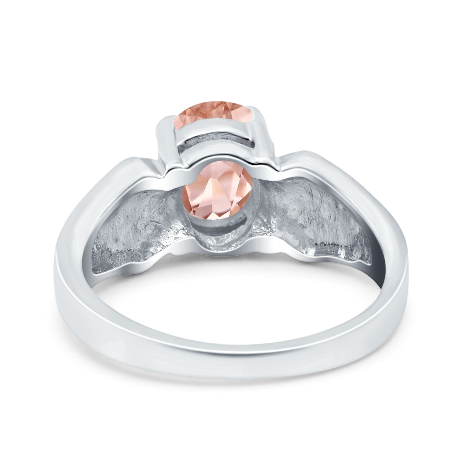 Three Stone Vintage Style Oval Art Deco Created White Opal Wedding Engagement Ring Simulated Cubic Zirconia 925 Sterling Silver