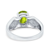 Three Stone Vintage Style Oval Art Deco Created White Opal Wedding Engagement Ring Simulated Cubic Zirconia 925 Sterling Silver