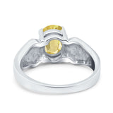 Three Stone Vintage Style Oval Art Deco Created White Opal Wedding Engagement Ring Simulated Cubic Zirconia 925 Sterling Silver