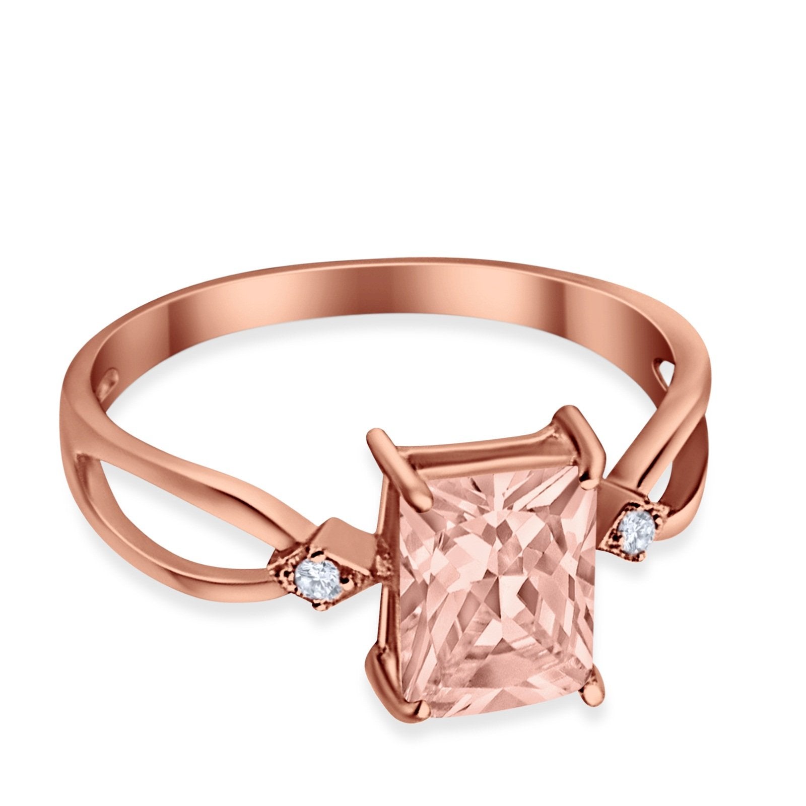 Halo Wedding Ring Baguette Round Simulated Cubic Zirconia 925 Sterling Silver