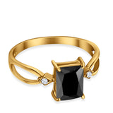 Halo Wedding Ring Baguette Round Simulated Cubic Zirconia 925 Sterling Silver