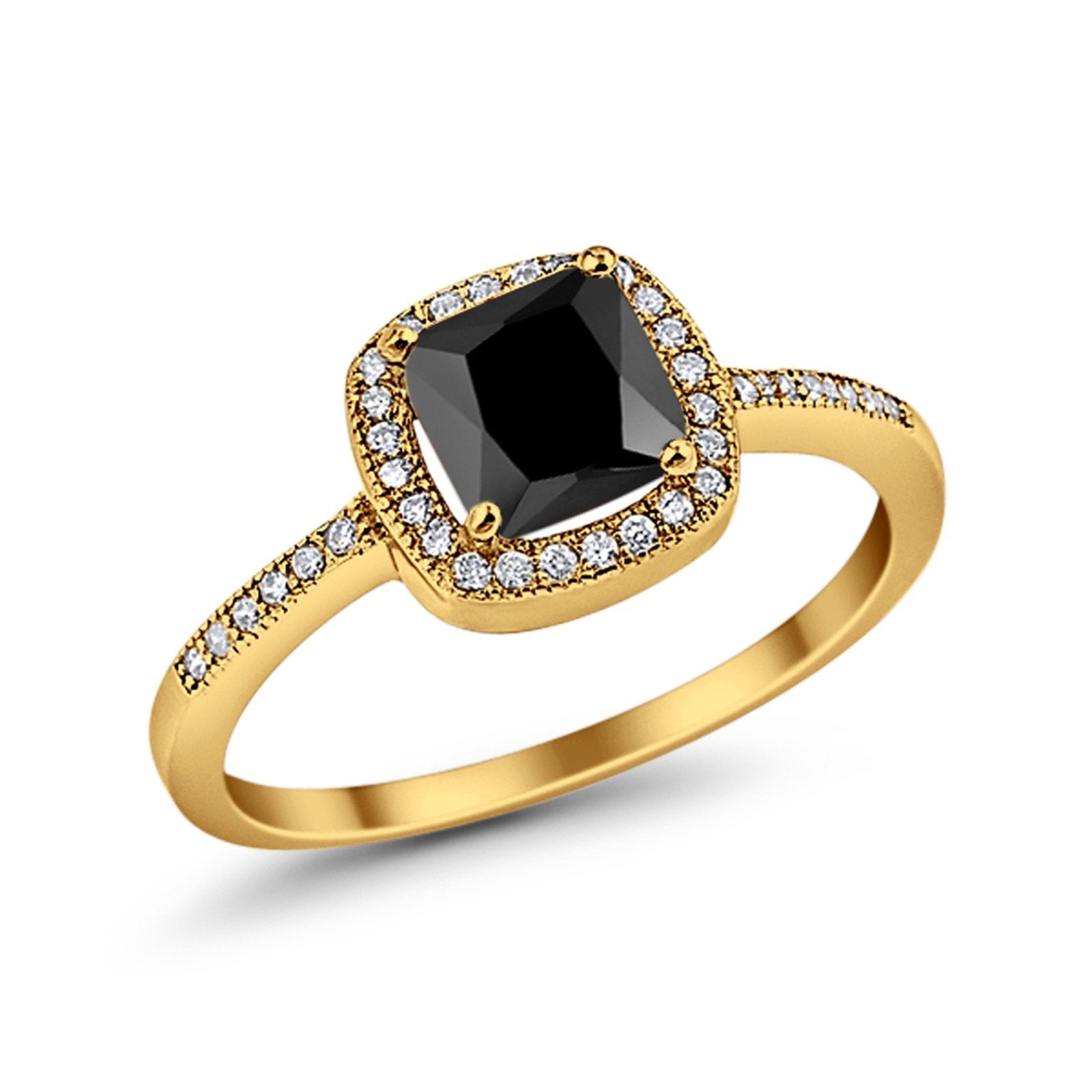 Halo Accent Engagement Ring Simulated Cubic Zirconia 925 Sterling Silver