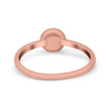 Petite Dainty Ring Solitaire Round Simulated Cubic Zirconia 925 Sterling Silver